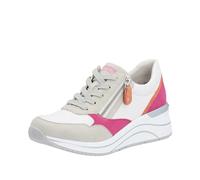 Remonte Femme D0t01 Basket, Gris Clair, Blanc, Magenta, Orange 81, 38 EU Large