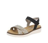 Remonte Femme D2049 Sandale, Cliff Black Alloy Perle Noir 63, 38 EU