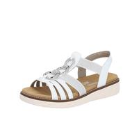 Remonte Femme D2073 Sandale, Blanc Blanc Argent 80, 36 EU