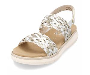 Remonte Femme D2k52 Sandales Bride Cheville, Blanc, 42 EU