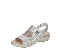 Remonte Femme D7647 Sandale, Frost Perlcloud Gris Clair Bianco 40, 36 EU
