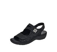 Remonte Femme D7647 Sandale, Noir Noir Gunmetal 01, 38 EU