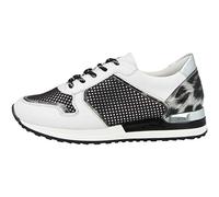 Remonte Femme R2512 Sneakers Basses, Blanc (Weiss/Schwarz-Weiss/Argento/Schwarz 81), 40 EU