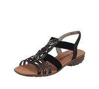 Remonte Femme R3654 Sandale Plate, Noir 01, 38 EU