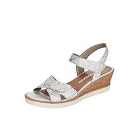 Remonte Femme R6252 Sandale cale, Blanc Argent Pearlcream 80, 40 EU