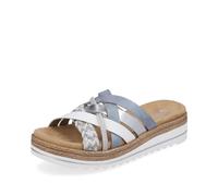 Remonte Femme Sandales D0Q50, Dame Mocassin,Chaussons,Semelle intérieure Amovible,Chaussures de Loisirs,entrée Ouverte,Blau Kombi,38 EU / 5 UK
