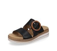 Remonte Femme Sandales D0Q51, Dame Mocassin,Chaussons,Semelle intérieure Amovible,Pantoufles,Chaussures de Loisirs,Schwarz,36 EU / 3.5 UK