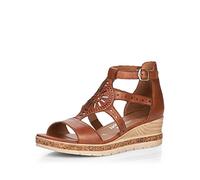 Remonte Femme Sandales D3053, Dame Sandales compensées,Sandales à Talon compensé,Chaussures d'été,Confortables,Plates,Braun,40 EU / 6.5 UK