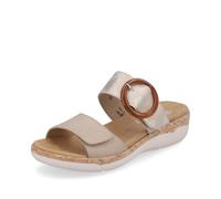 Remonte Femme Sandales R6858, Dame Mocassin,Chaussons,Semelle intérieure Amovible,entrée Ouverte,Pantoufles,Beige Kombi,39 EU / 6 UK
