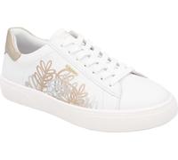 Remonte Femmes Baskets en cuir avec motif floral semelle amovible D2J00, Taille:38 EU, Couleur:Or