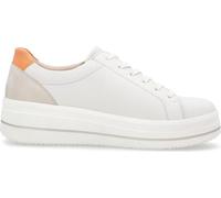 Remonte Femmes Baskets Largeur G et semelle intérieure amovible Fermeture éclair D1C01, Taille:42 EU, Couleur:Blanc