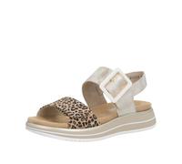 Remonte Femmes Naturelle Joli Sandales Avec Fermeture Scratch Cuir D1J53