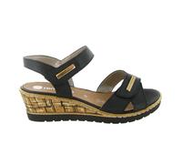 Remonte - R6266 Sandale compensée - Femme - Chaussures - Noir - Taille: 40 EU