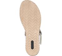 Remonte sandale femme à talon compensé en cuir lisse à fermeture velcro D6453, taille:40 EU, couleur:Blanc
