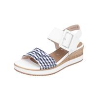 Remonte Sandale Femmes Avec Semelle Compensée Cuir Lisse Fermeture Scratch D6453