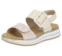 REMONTE Sandales à lanières beige / blanc, Taille 36