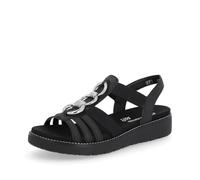 Remonte Sandales à lanières D2073 pour femme - Semelle lâche, Noir 02, 40 EU