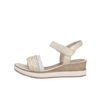 REMONTE Sandales à lanières 'D6465' beige / or / argent, Taille 45