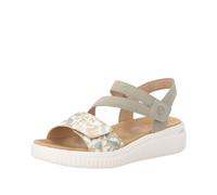 REMONTE Sandales à lanières olive / vert pastel / blanc, Taille 39