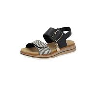 REMONTE Sandales à lanières or / noir / blanc, Taille 37