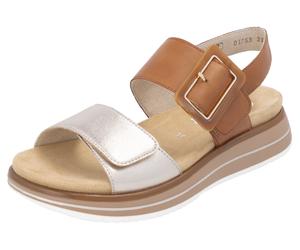 REMONTE Sandales caramel / argent, Taille 37