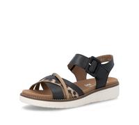 Remonte Sandales classiques D2043 pour femme - Semelle lâche, Noir Combi 03, 36 EU