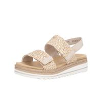 Remonte Sandales compensées D0q63 pour femme, métallisé, pointure 45 EU