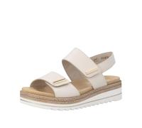Remonte Sandales compensées pour femme D0Q59 - Beige - 37 EU