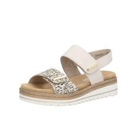 Remonte Sandales compensées pour femme D0Q59 - Beige - 45 EU