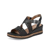 Remonte Sandales compensées pour femme D3069, Noir 02, 40 EU