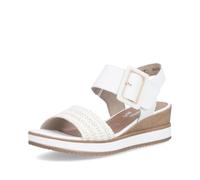 Remonte Sandales compensées pour femme D6453 - Blanc - 41 EU