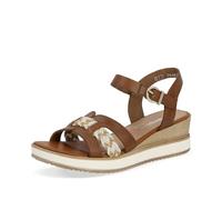 Remonte Sandales compensées pour femme D6461, Braun Combi 24, 40 EU