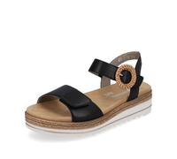 Remonte Damen Riemchensandalen D0Q52, Frauen Sandalen,Lose Einlage,Strandschuhe,Riemen,Riemchen,halteriemen,Sommerschuhe,Schwarz (00),43 EU