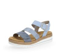 Remonte Sandales à lanières pour femme D0Q55, sandales pour femme, semelle lâche, Bleu 12., 37 EU
