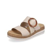 Remonte Sliders en cuir D0Q51 avec talon compensé confortable., beige, 3 UK