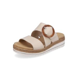 Remonte Sliders en cuir D0Q51 avec talon compensé confortable., beige, 3 UK