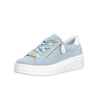 Remonte Sneakers Pour Femmes En Cuir Avec Des Lacets Colorés D1C06