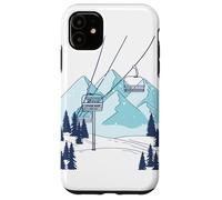 Remontée mécanique Paysage d'hiver de Montagne Coque pour iPhone 11