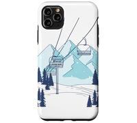 Remontée mécanique Paysage d'hiver de Montagne Coque pour iPhone 11 Pro Max