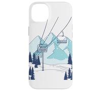 Remontée mécanique Paysage d'hiver de Montagne Coque pour iPhone 14 Plus