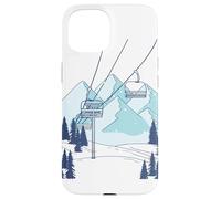 Remontée mécanique Paysage d'hiver de Montagne Coque pour iPhone 15