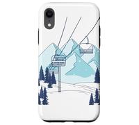 Remontée mécanique Paysage d'hiver de Montagne Coque pour iPhone XR