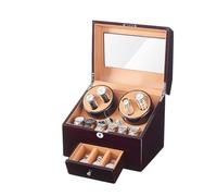 Remontoir Automatique Pour Montres Boîte De Rangement Et De Présentation Pour 4+9 Montres Étui En Cuir Souple Avec Coussin En Mousse Hautement Résistante Et Moteur Silencieux 5 Modes De Rotation