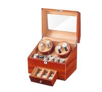 Remontoir Automatique Pour Montres Boîte De Rangement Et De Présentation Pour 4+9 Montres Étui En Cuir Souple Avec Coussin En Mousse Hautement Résistante Et Moteur Silencieux 5 Modes De Rotation