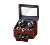 Remontoir Automatique Pour Montres Boîte De Rangement Et De Présentation Pour 4+9 Montres Étui En Cuir Souple Avec Coussin En Mousse Hautement Résistante Et Moteur Silencieux 5 Modes De Rotation