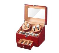 Remontoir Automatique Pour Montres Boîte De Rangement Et De Présentation Pour 4+9 Montres Étui En Cuir Souple Avec Coussin En Mousse Hautement Résistante Et Moteur Silencieux 5 Modes De Rotation