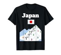 Remontoir de Ski en poudreuse du Japon - Drapeau Japonais T-Shirt