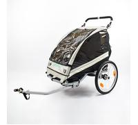 Remorque 2 enfants alu 2en1 vélo et poussette