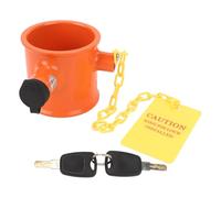 Remorque 5th Wheel King Pin Lock Pin Roby Steel Antift Antift Hitch Lock pour RV, semi-remorques et campeurs avec poignées d'avertissement étiquette
