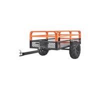 Remorque à Benne Basculante 680kg 0,4m³ pour Tracteur Tondeuse à Gazon VTT